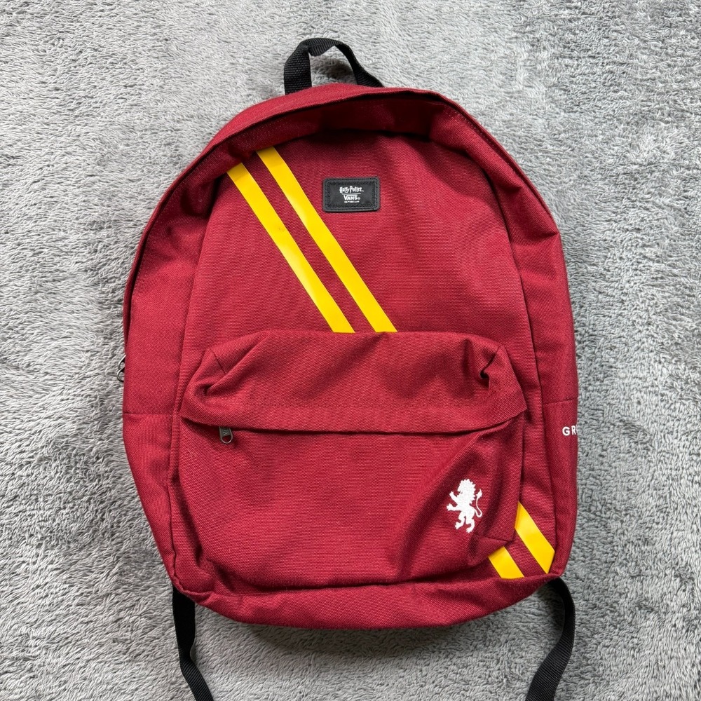 Vans x Harry Potter Gryffindor Backpack Red Gold Striped Laptop Sleeve Bag